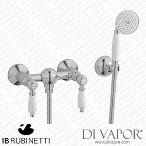 IB Rubinetti HL350SS_2 Hermes + Hermes Elle Wall Mounted Shower Mixer with Shower Kit Spare Parts