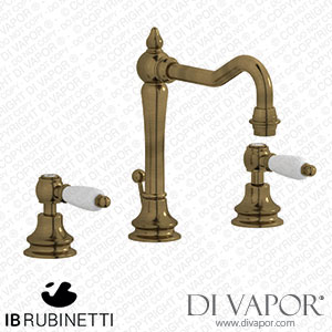 IB Rubinetti HL390BB_2 Hermes + Hermes Elle Three Holes Washbasin Set with Tall Spout Spare Parts