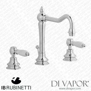 IB Rubinetti HL390CC_2 Hermes + Hermes Elle Three Holes Washbasin Set with Tall Spout Spare Parts