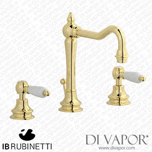 IB Rubinetti HL390II_2 Hermes + Hermes Elle Three Holes Washbasin Set with Tall Spout Spare Parts