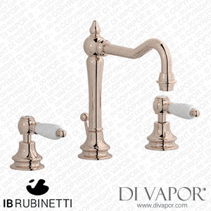 IB Rubinetti HL390RS_2 Hermes + Hermes Elle Three Holes Washbasin Set with Tall Spout Spare Parts