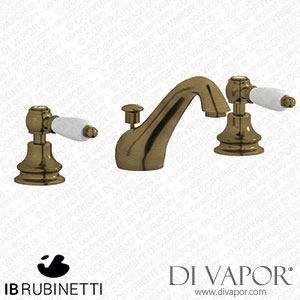 IB Rubinetti HL392BB_2 Hermes + Hermes Elle Three Holes Washbasin Set with Low Spout Spare Parts