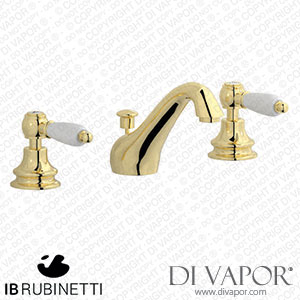 IB Rubinetti HL392II_2 Hermes + Hermes Elle Three Holes Washbasin Set with Low Spout Spare Parts