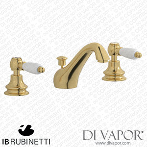 IB Rubinetti HL392OS_2 Hermes + Hermes Elle Three Holes Washbasin Set with Low Spout Spare Parts
