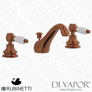 IB Rubinetti HL392RR_2 Hermes + Hermes Elle Three Holes Washbasin Set with Low Spout Spare Parts