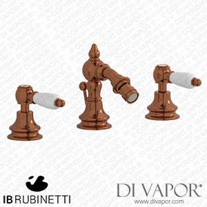 IB Rubinetti HL393RR_2 Hermes + Hermes Elle Three Holes Bidet Set Spare Parts