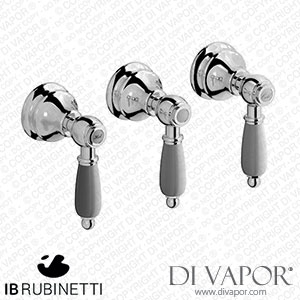 IB Rubinetti HL410CC_2 Hermes + Hermes Elle Three Holes Wall Mounted Shower with Two Ways Diverter Spare Parts
