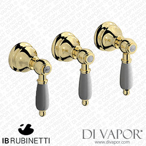 IB Rubinetti HL410II_2 Hermes + Hermes Elle Three Holes Wall Mounted Shower with Two Ways Diverter Spare Parts
