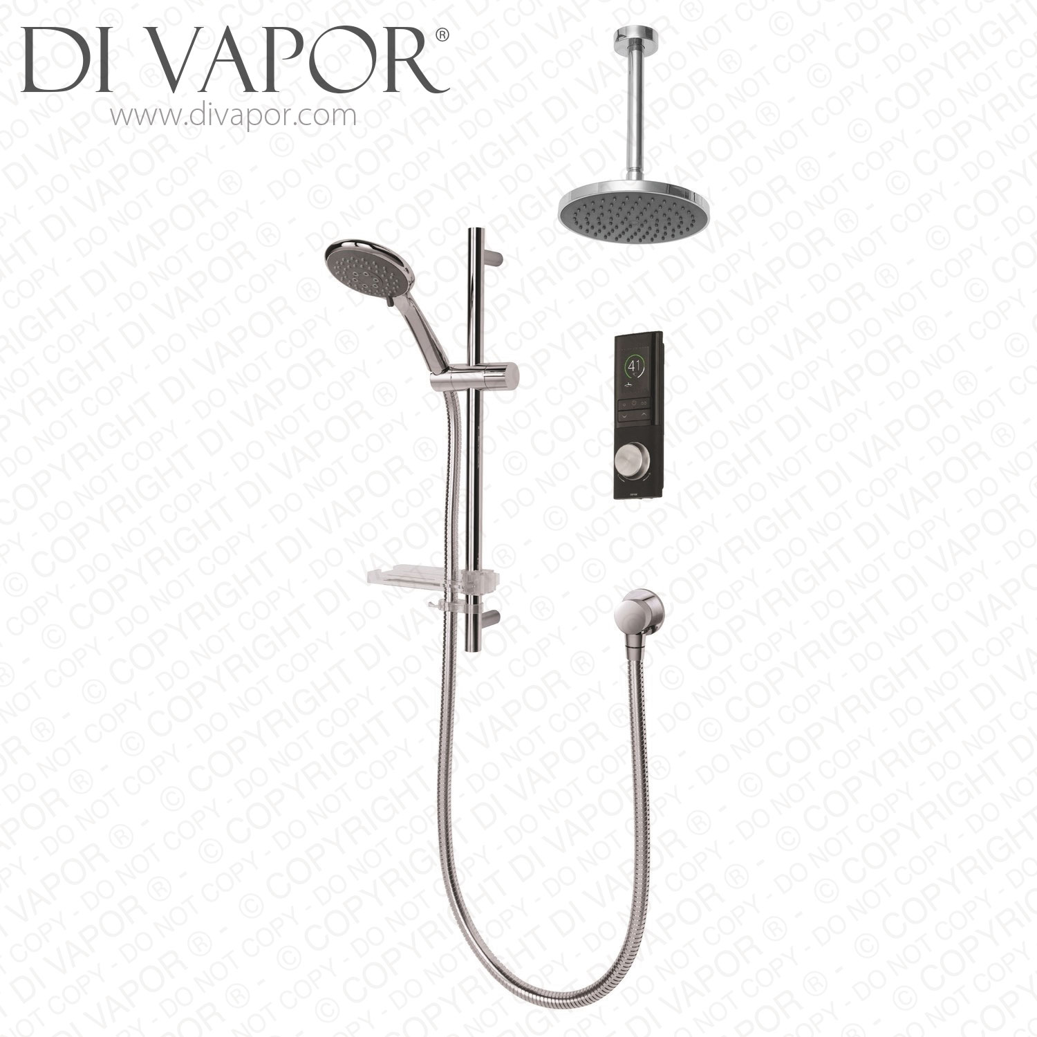 Better Bathrooms HOMDMCRRCIRM Triton Home Digital Mixer Shower with Round Ceiling Overhead