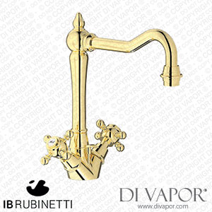 IB Rubinetti HR205II Hermes + Hermes Elle Monohole Washbasin Mixer with Two Handles Complete with Drain Spare Parts