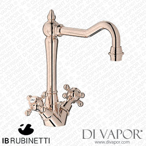 IB Rubinetti HR205RS Hermes + Hermes Elle Monohole Washbasin Mixer with Two Handles Complete with Drain Spare Parts