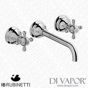 IB Rubinetti HR307CC Hermes + Hermes Elle Wall Mounted Widespread Tap Tap with Long Spout Spare Parts