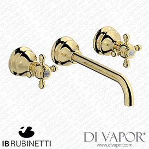 IB Rubinetti HR307II Hermes + Hermes Elle Wall Mounted Widespread Tap Tap with Long Spout Spare Parts
