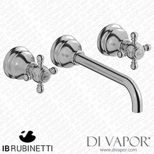 IB Rubinetti HR307SS Hermes + Hermes Elle Wall Mounted Widespread Tap Tap with Long Spout Spare Parts