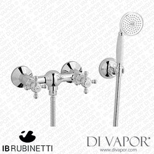 IB Rubinetti HR350CC Hermes + Hermes Elle Wall Mounted Shower Mixer with Shower Kit Spare Parts