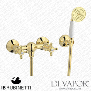 IB Rubinetti HR350II Hermes + Hermes Elle Wall Mounted Shower Mixer with Shower Kit Spare Parts