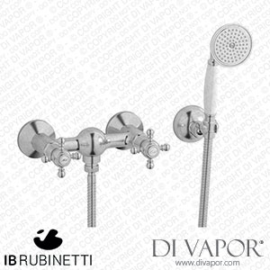 IB Rubinetti HR350SS Hermes + Hermes Elle Wall Mounted Shower Mixer with Shower Kit Spare Parts