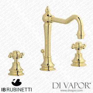IB Rubinetti HR390II Hermes + Hermes Elle Three Holes Washbasin Set with Tall Spout Spare Parts