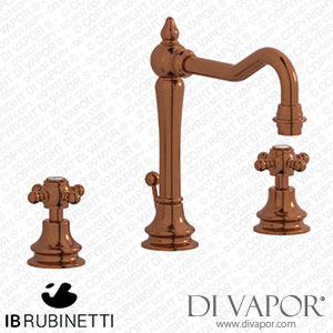 IB Rubinetti HR390RR Hermes + Hermes Elle Three Holes Washbasin Set with Tall Spout Spare Parts