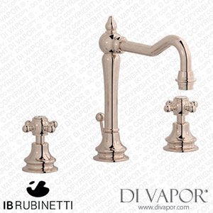 IB Rubinetti HR390RS Hermes + Hermes Elle Three Holes Washbasin Set with Tall Spout Spare Parts