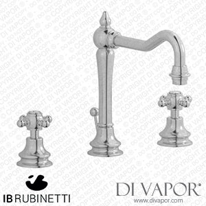 IB Rubinetti HR390SS Hermes + Hermes Elle Three Holes Washbasin Set with Tall Spout Spare Parts