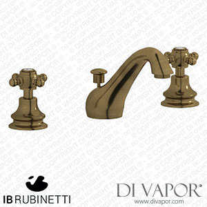 IB Rubinetti HR392BB Hermes + Hermes Elle Three Holes Washbasin Set with Low Spout Spare Parts