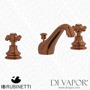 IB Rubinetti HR392RR Hermes + Hermes Elle Three Holes Washbasin Set with Low Spout Spare Parts