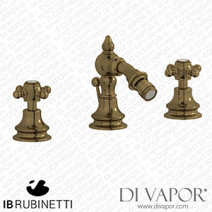 IB Rubinetti HR393BB Hermes + Hermes Elle Three Holes Bidet Set Spare Parts