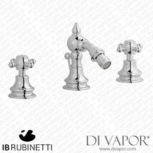 IB Rubinetti HR393CC Hermes + Hermes Elle Three Holes Bidet Set Spare Parts