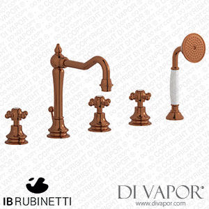 IB Rubinetti HR393RR Hermes + Hermes Elle Three Holes Bidet Set Spare Parts