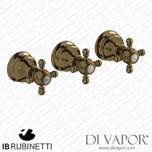 IB Rubinetti HR410BB Hermes + Hermes Elle Three Holes Wall Mounted Shower with Two Ways Diverter Spare Parts