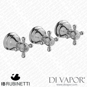 IB Rubinetti HR410SS Hermes + Hermes Elle Three Holes Wall Mounted Shower with Two Ways Diverter Spare Parts