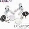 Heritage Toilet Seat Soft Close Hinge Replacement Pack HY-SS009MN Chrome