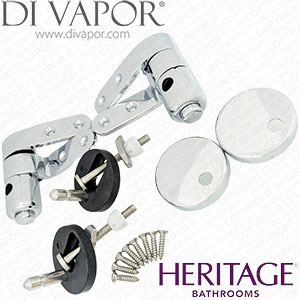 Heritage HY-SS009WN Soft Close Toilet Seat Hinges (Oak) - Chrome