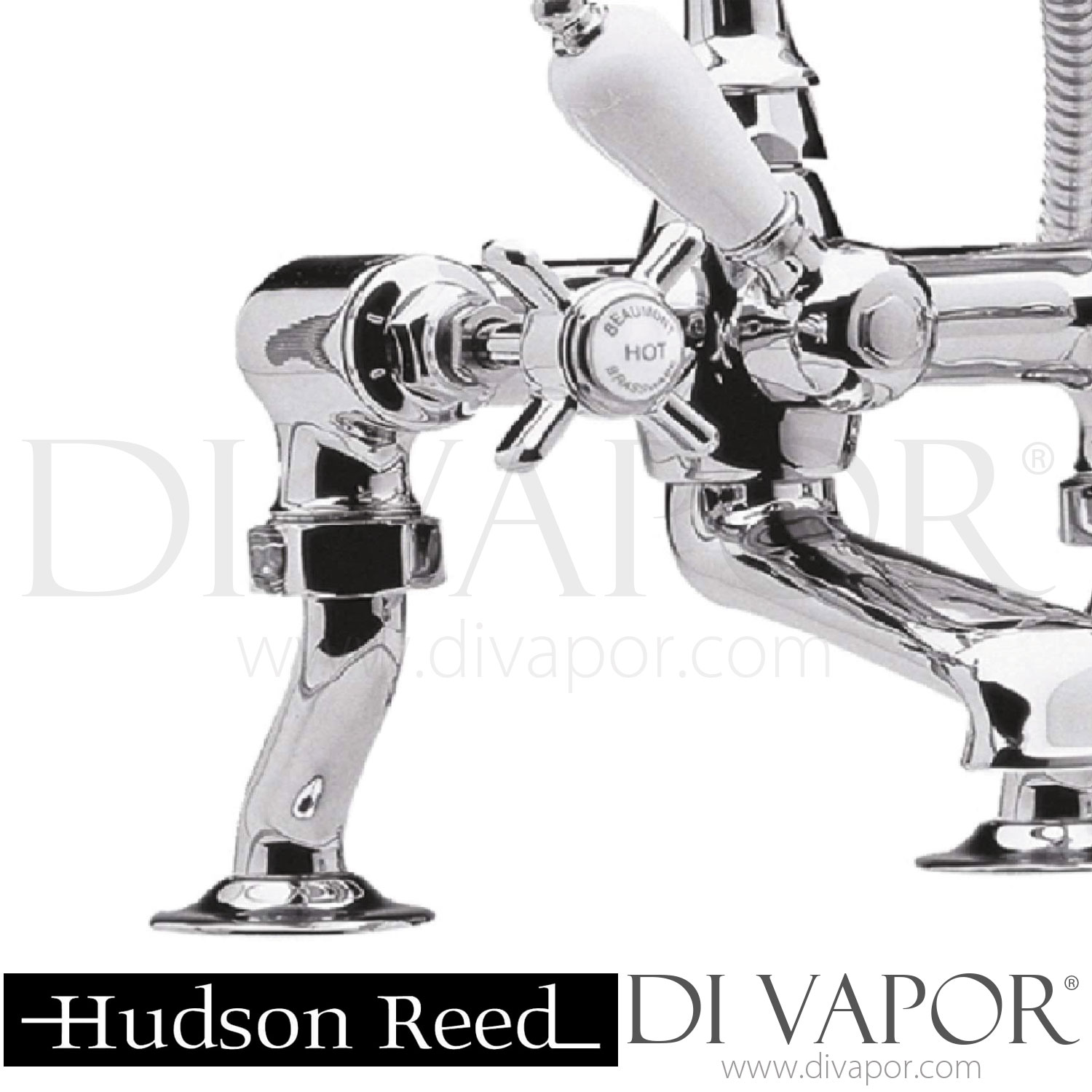 Hudson Reed / Nuie I303X Beaumont Luxury 3/4" Cranked Bath Shower Mixer
