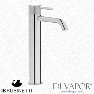 IB Rubinetti ID202CC Industria Tall Monohole Washbasin Mixer Complete with Drain Spare Parts