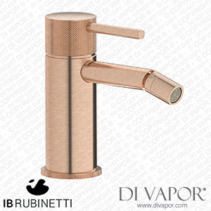 IB Rubinetti ID220SR Industria Monohole Bidet Mixer Complete with Drain Spare Parts