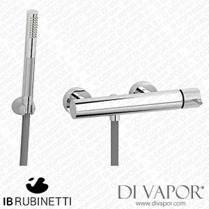 IB Rubinetti ID350CC Industria Wall Mounted Shower Mixer with Shower Kit Spare Parts