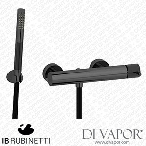 IB Rubinetti ID350CF Industria Wall Mounted Shower Mixer with Shower Kit Spare Parts