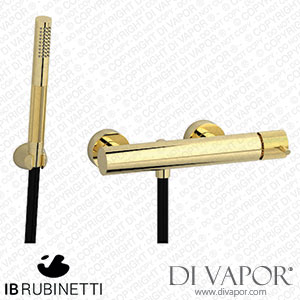 IB Rubinetti ID350II Industria Wall Mounted Shower Mixer with Shower Kit Spare Parts