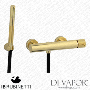 IB Rubinetti ID350IS Industria Wall Mounted Shower Mixer with Shower Kit Spare Parts