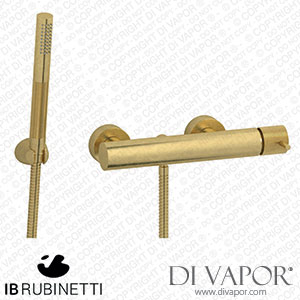 IB Rubinetti ID350ON Industria Wall Mounted Shower Mixer with Shower Kit Spare Parts