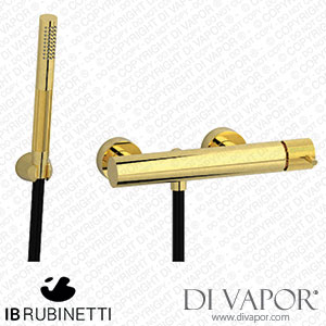 IB Rubinetti ID350OO Industria Wall Mounted Shower Mixer with Shower Kit Spare Parts
