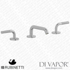 IB Rubinetti ID392SS Industria Three Holes Washbasin Set with Low Spout Spare Parts