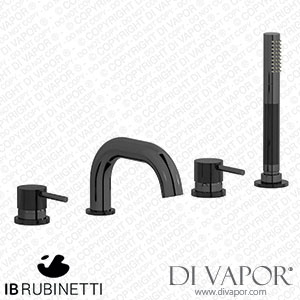 IB Rubinetti ID396CF Industria Four Holes Deck Mounted Bath Filler with Shower Kit Spare Parts