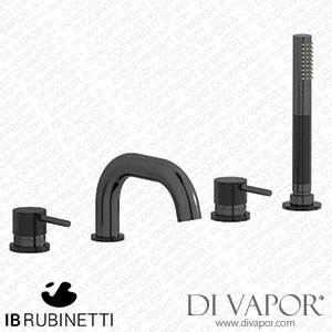 IB Rubinetti ID396CS Industria Four Holes Deck Mounted Bath Filler with Shower Kit Spare Parts