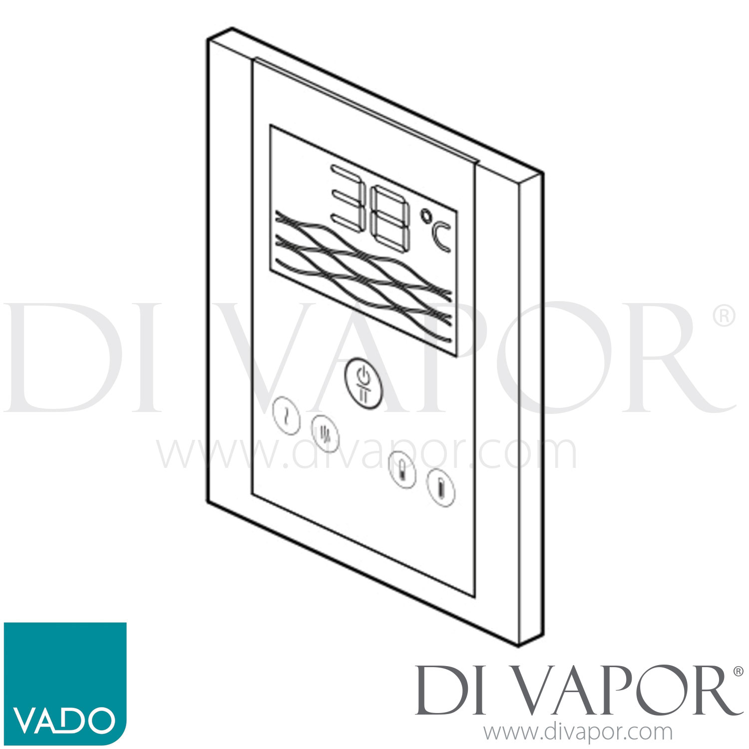 Vado IDE145 Identity Thermostatic Digital Shower Control Panel Spare Parts
