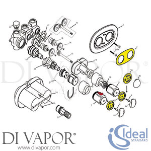 Ideal Standard Alchemy Thermostatic Valve Built-In Shower Valve Spare Parts - IDL DV 101