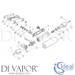 Ideal Standard Alto Ecotherm Shower Exposed 150mm Wall FixKit Shower Valve Spare Parts - IDL DV 104