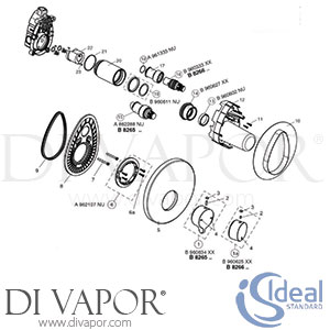 Ideal Standard Avon 21 Shower / Urinal Tap Blt-In Self Closing Non Domestic Spare Parts - IDL DV 106